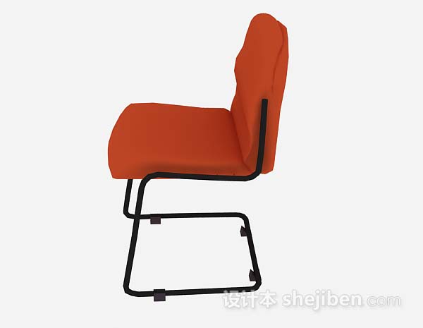 免费橙色休闲椅3d模型下载