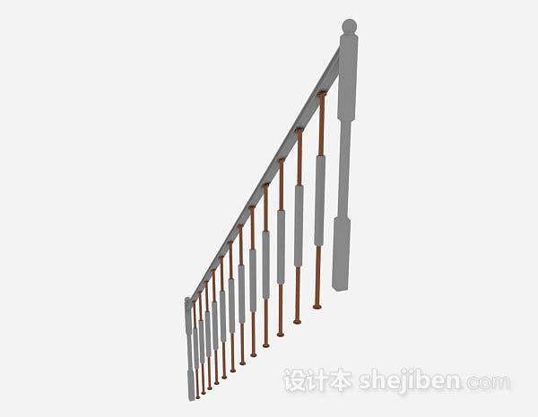 设计本楼梯扶手3d模型下载
