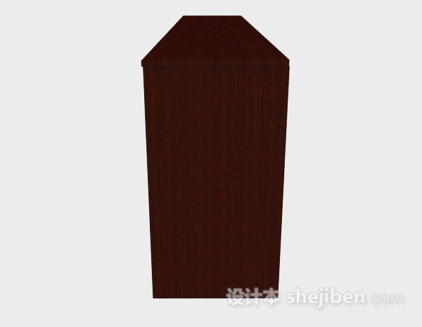 设计本简约棕色木质电视柜3d模型下载