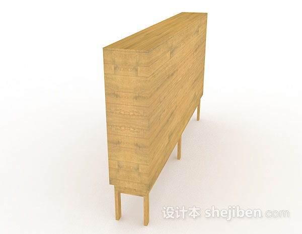 设计本黄色木质展示柜3d模型下载