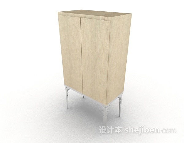 免费简约木质衣柜3d模型下载