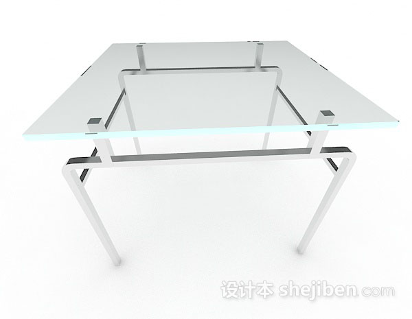 设计本玻璃餐桌3d模型下载