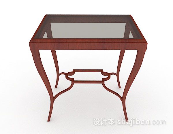 现代风格方形简约餐桌3d模型下载