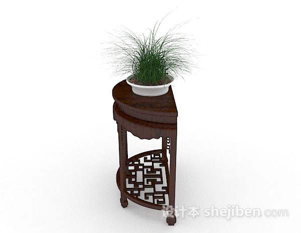设计本中式绿色室内盆栽3d模型下载