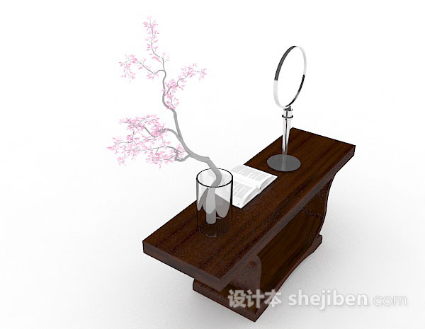设计本木质茶几3d模型下载
