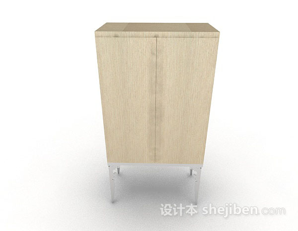 现代风格简约木质衣柜3d模型下载
