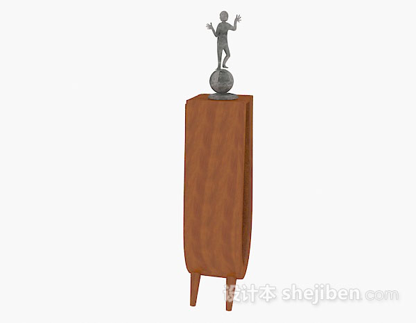 设计本个性木质装饰厅柜3d模型下载