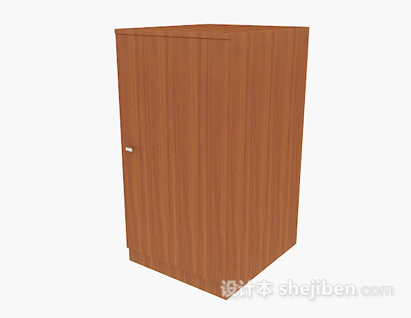 现代风格木质简约衣柜3d模型下载