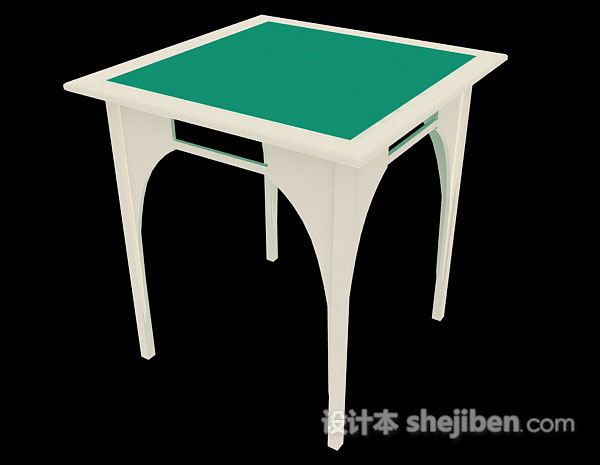 现代风格绿色餐桌3d模型下载