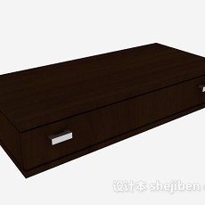 木质棕色电视柜3d模型下载