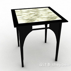 方形餐桌3d模型下载