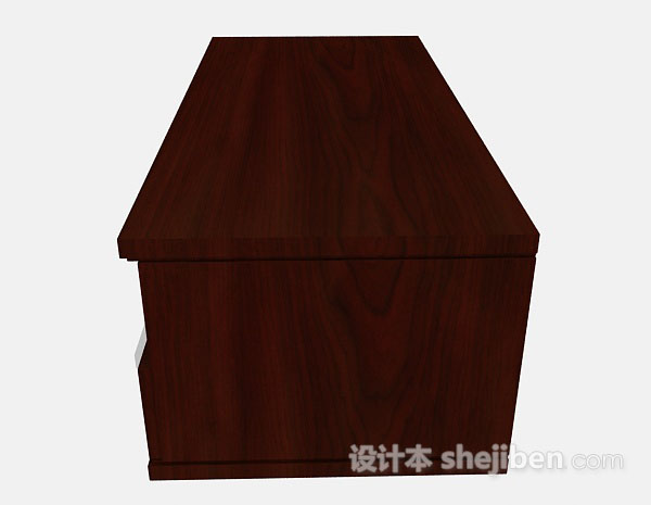 设计本棕色木质简约电视柜3d模型下载