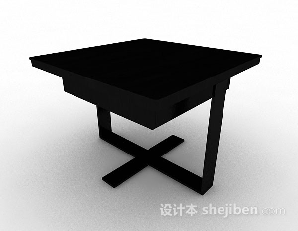 黑色餐桌3d模型下载