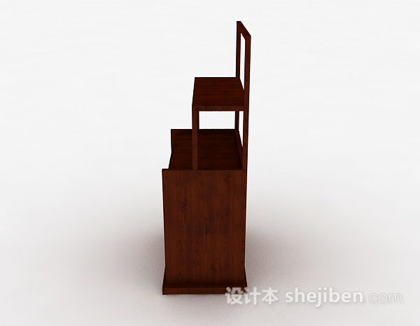 设计本简约木质玄关柜3d模型下载