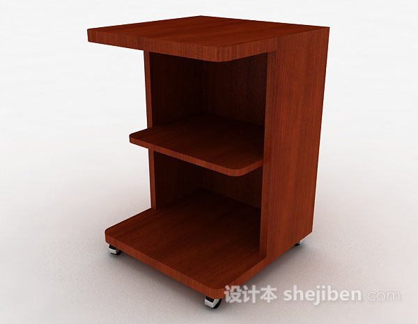 现代风格木质棕色柜子3d模型下载
