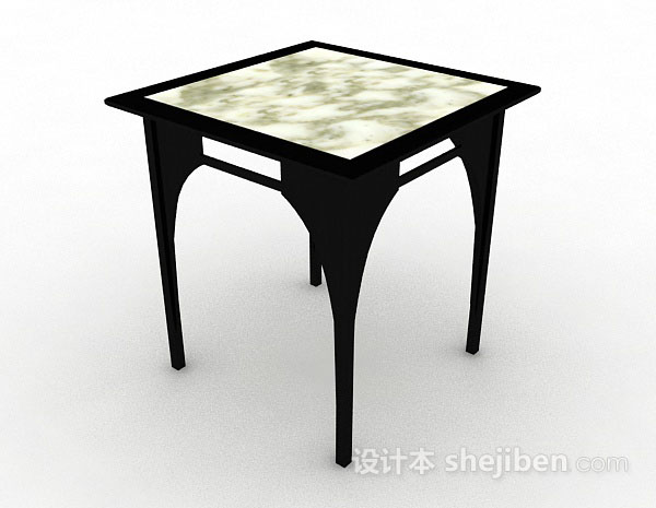 设计本方形餐桌3d模型下载