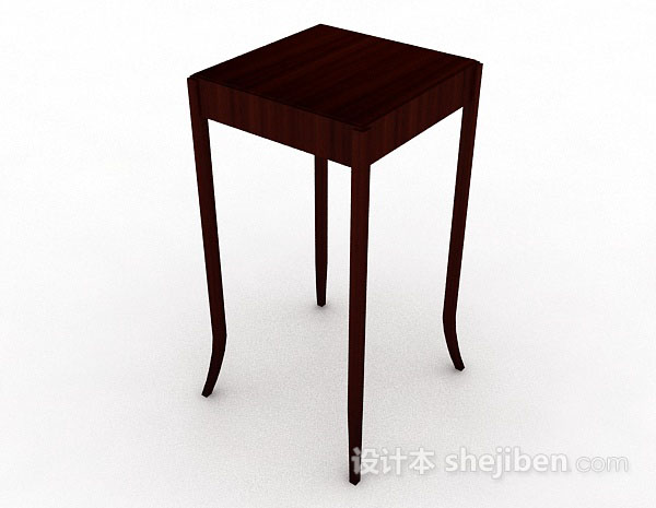 设计本木质凳子3d模型下载
