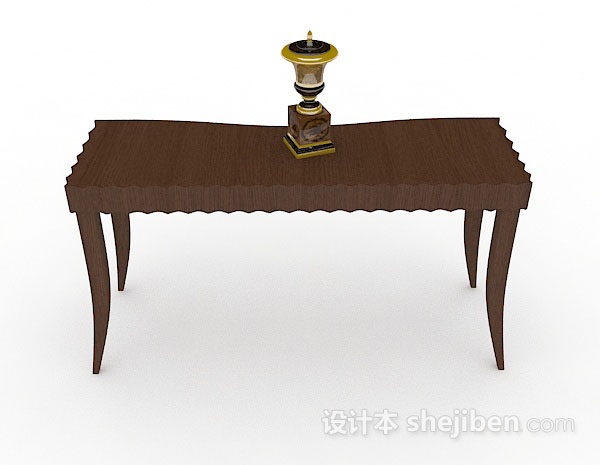 现代风格木质装饰摆设桌3d模型下载