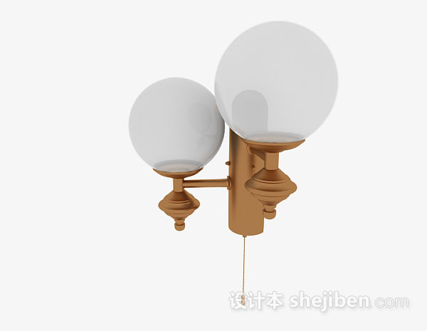 家居圆球壁灯3d模型下载