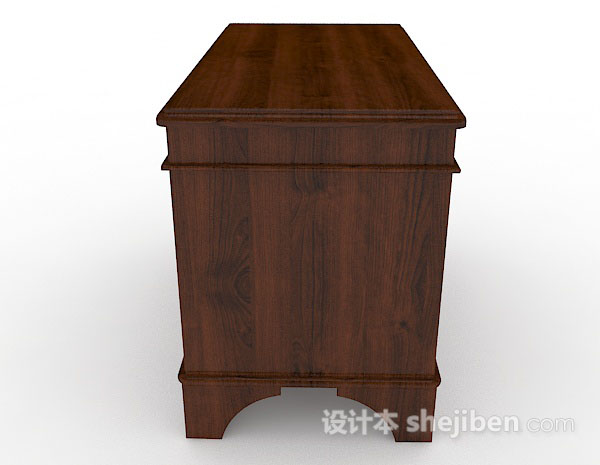 免费棕色木质床头柜3d模型下载