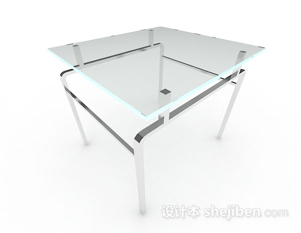 现代风格玻璃餐桌3d模型下载
