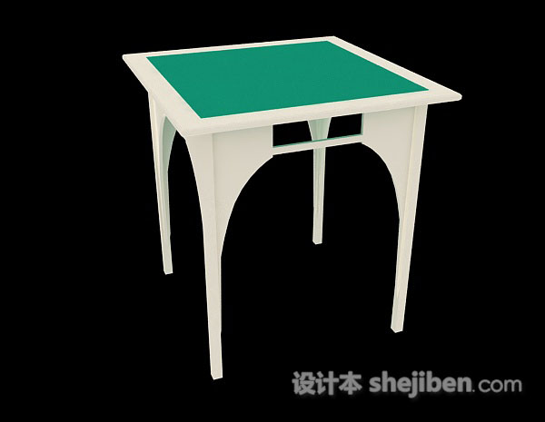免费绿色餐桌3d模型下载