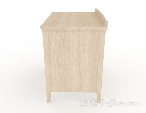 设计本浅棕色木质厅柜3d模型下载
