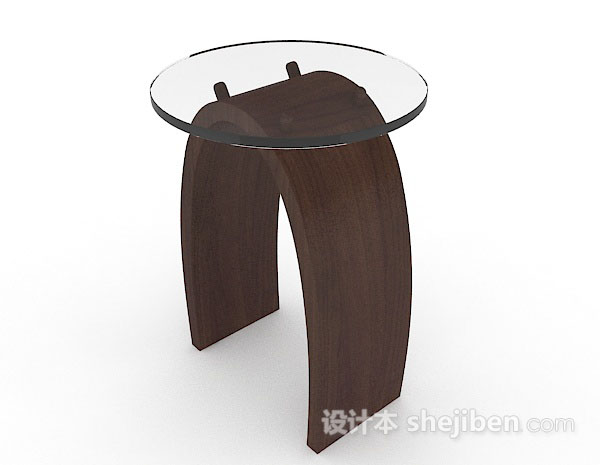 现代风格简约个性圆形餐桌3d模型下载