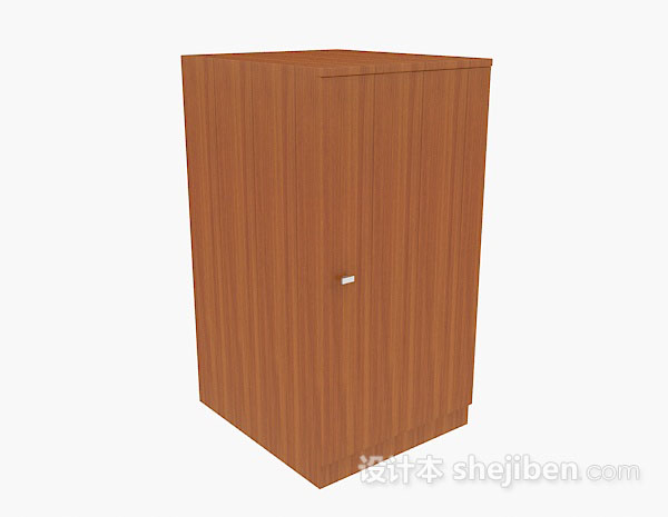 木质简约衣柜3d模型下载