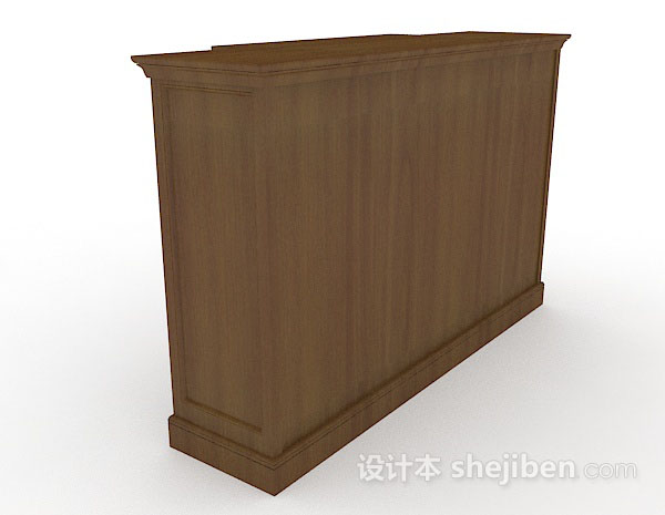 设计本棕色木质衣柜3d模型下载