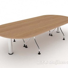 木质会议桌3d模型下载