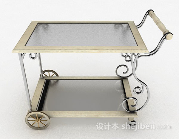 设计本移动餐桌3d模型下载
