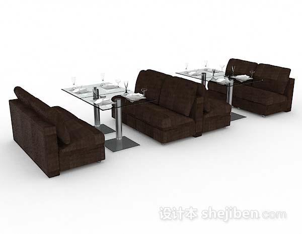 设计本餐厅桌椅3d模型下载