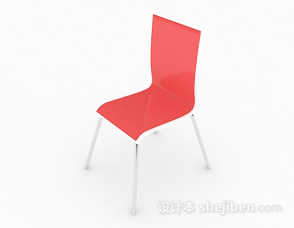 现代风格红色家居椅3d模型下载