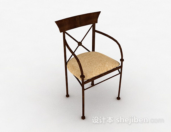 家居棕色椅子3d模型下载
