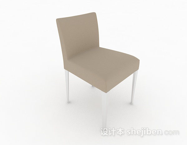现代风格棕色简约家居椅子3d模型下载
