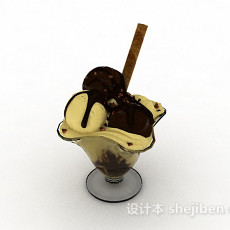 冰淇淋杯3d模型下载