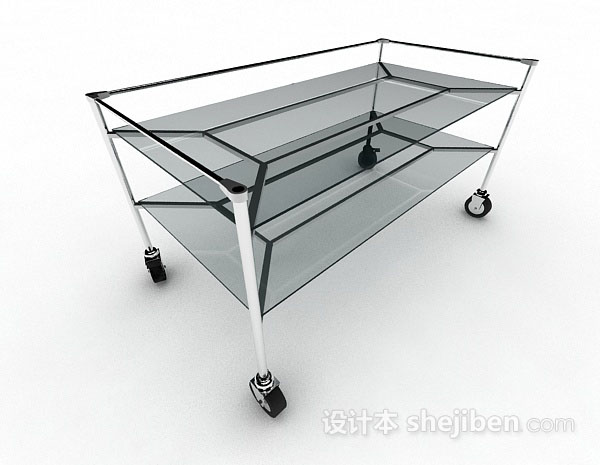 免费玻璃餐车3d模型下载