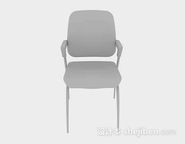 现代风格灰色家居椅子3d模型下载