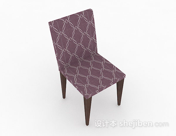 紫色家居椅子3d模型下载