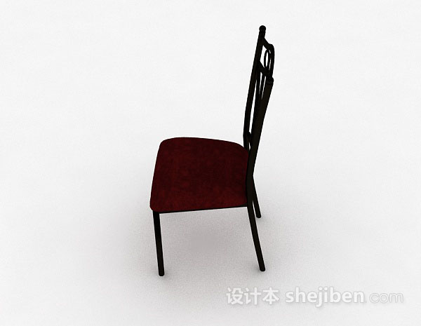 免费黑色家居椅子3d模型下载