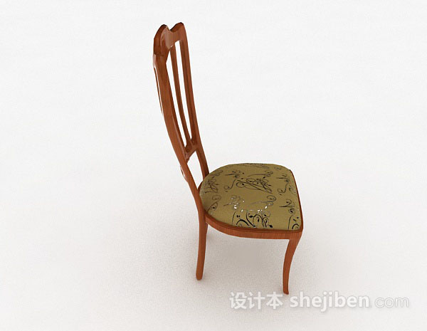 免费棕色家居椅子3d模型下载
