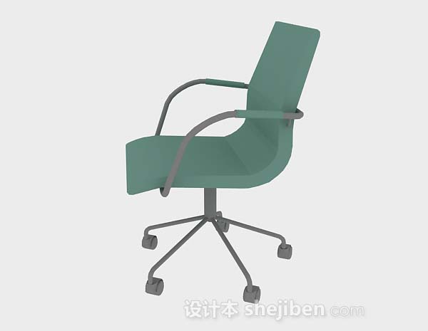 设计本绿色办公椅3d模型下载