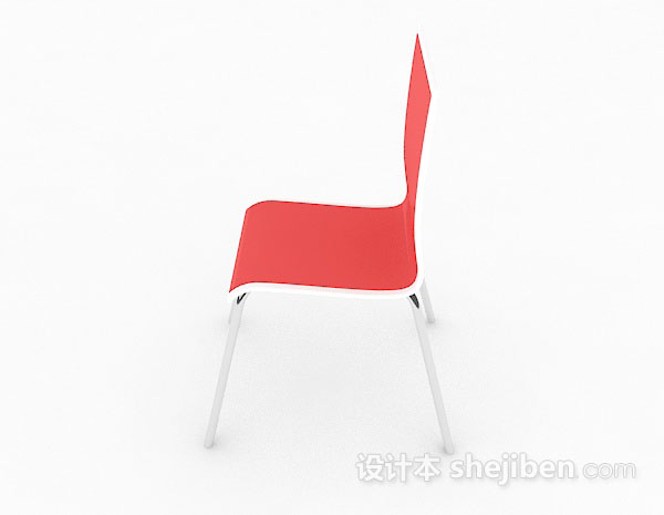 免费红色家居椅3d模型下载