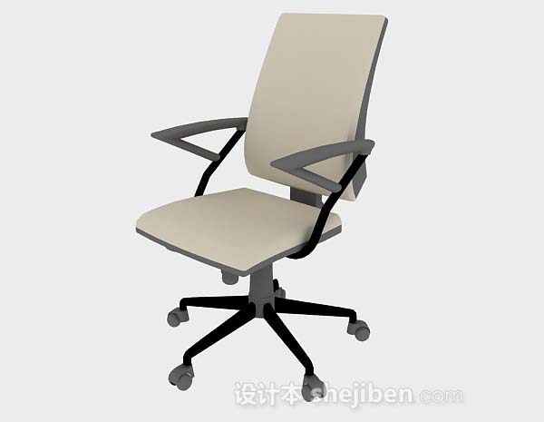 现代风格棕色办公椅3d模型下载