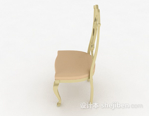 设计本黄色家居椅3d模型下载