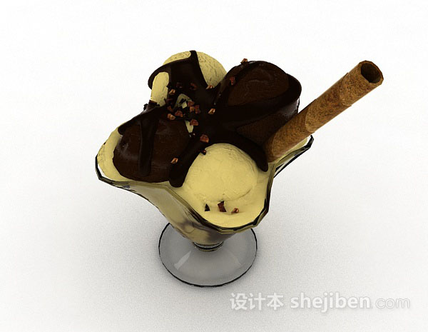 免费冰淇淋杯3d模型下载