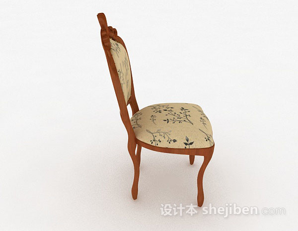 免费欧式复古家居椅子3d模型下载
