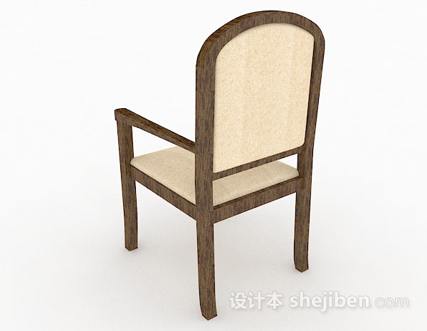 设计本木质简单家居椅3d模型下载