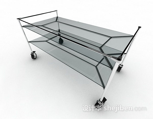 玻璃餐车3d模型下载